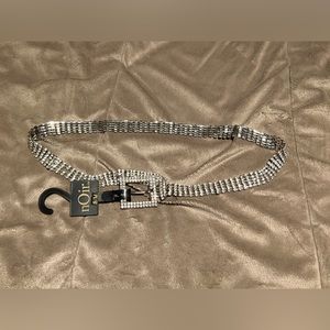 Noir Rhinestone Belt Size S/M